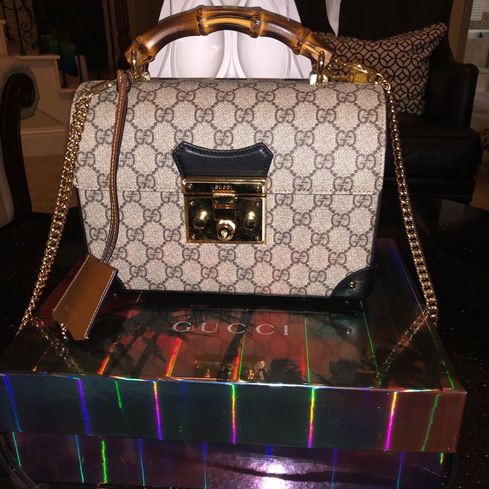Gucci Padlock bamboo handle bag
